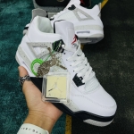 Giày Air Jordan 4 Retro White Cement Trắng Xám Siêu Cấp 2018