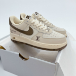 Giày Nike Air Force 1 07 Louis Vuitton Kem Đế Nâu  Siêu Cấp