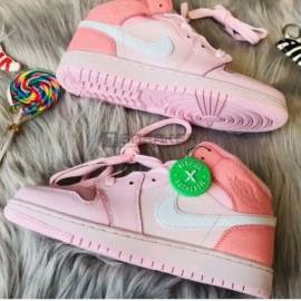 Giày Nike AIR Jordan 1 MID Digital PinK rep 11