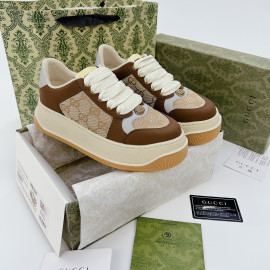 Giày Sneaker Gucci Screener Gg Brown Siêu Cấp