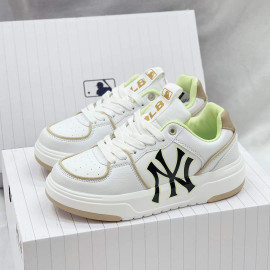 Giày Sneaker MLB Chunky Liner NY Trắng Gót Xanh Đen