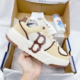 Giày Thể Thao MLB Chunky Liner Boston Red Sox Nâu Be Siêu Cấp