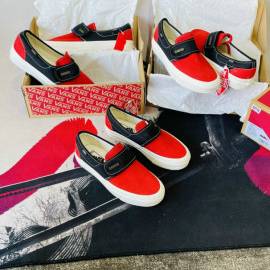 Giày Vans Fog Slip On Quai Dán Black Red Rep 11