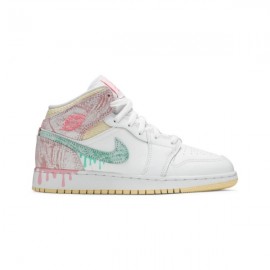 Giày Nike Air Jordan 1 Mid SE GS Paint Drip