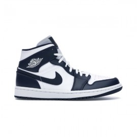 Jordan 1 Mid White Metallic Gold Obsidian