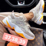 Giày Thể Thao Nike M2K Tekno Trắng Đế Cam