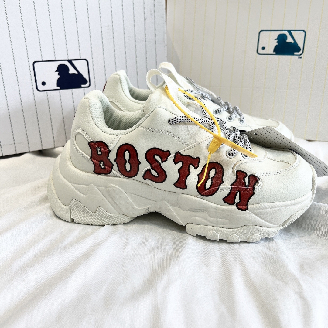 Giày MLB Bigball Chunky Mono Heel Boston Red Sox  Xám Sneaker  Giày  Sneaker Rep 11
