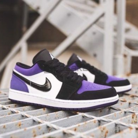 NIKE》AIR JORDAN 1 LOW COURT PURPLE+rallysantafesinooficial.com